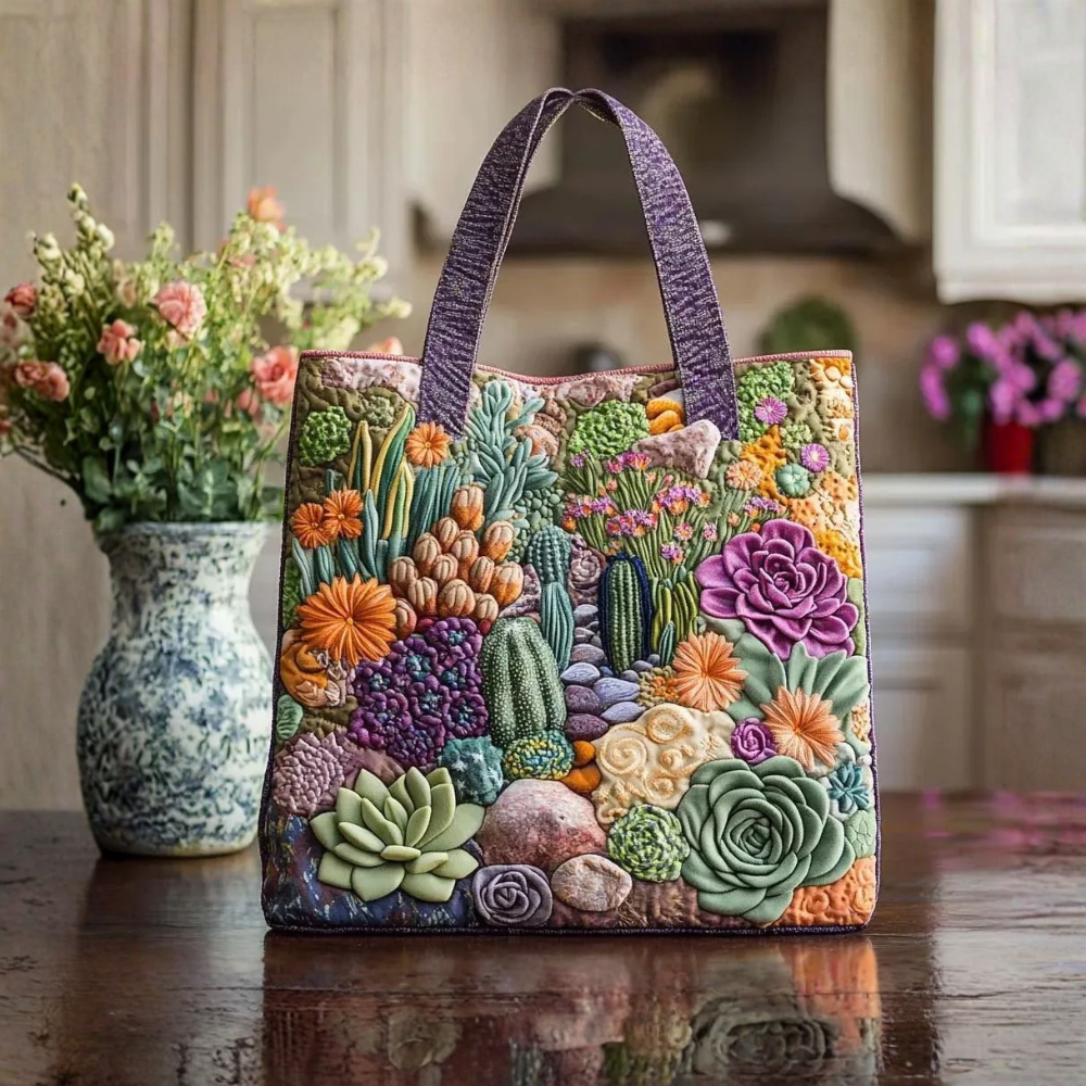 Bolsa Artesanal Jardín de Suculentas