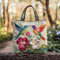 Bolsa Mochila Acolchada con Colibrí