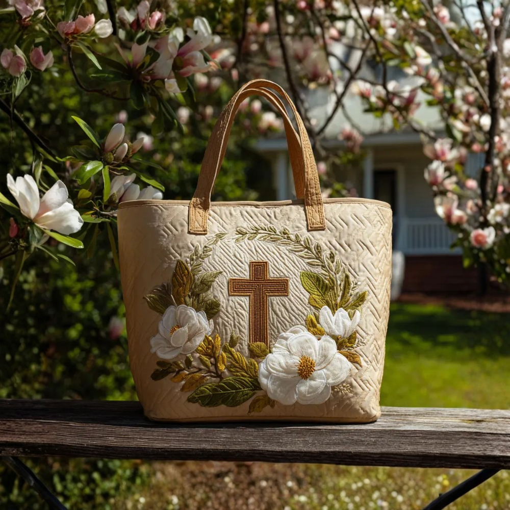 Bolso Artesanal con Cruz Sagrada