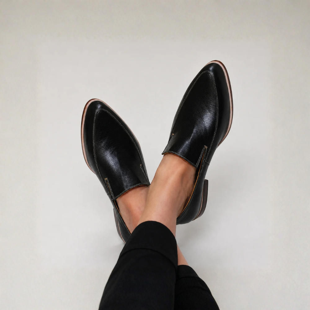 Zofia™ | Mocasín Patchwork Negro