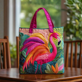 Bolso de Hombro Acolchado con Flamenco