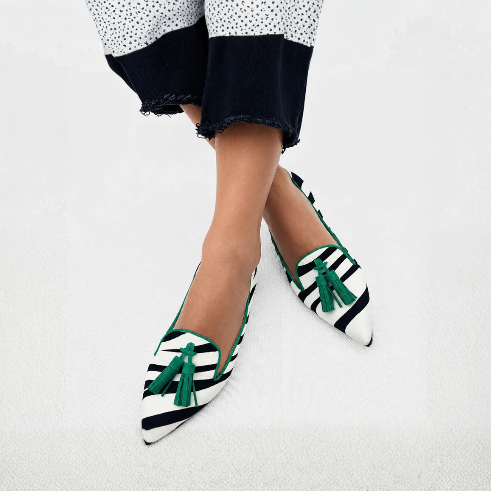 Riane™ | Mocasines Zebra Verde