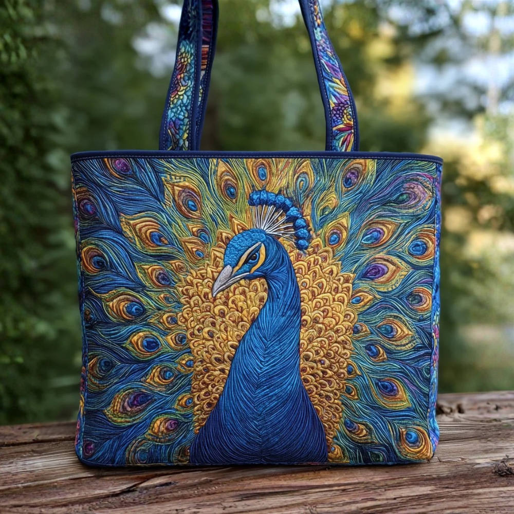 Bolso Artesanal con Pavo Real