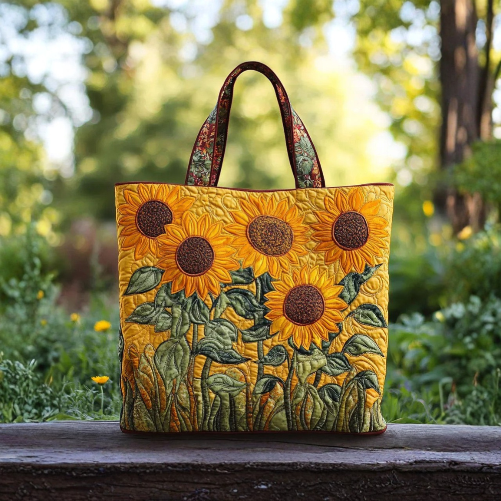 Bolso Clásico con Estampado de Girasol