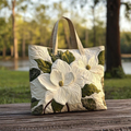 Elegante Bolsa Acolchada con Motivo Floral