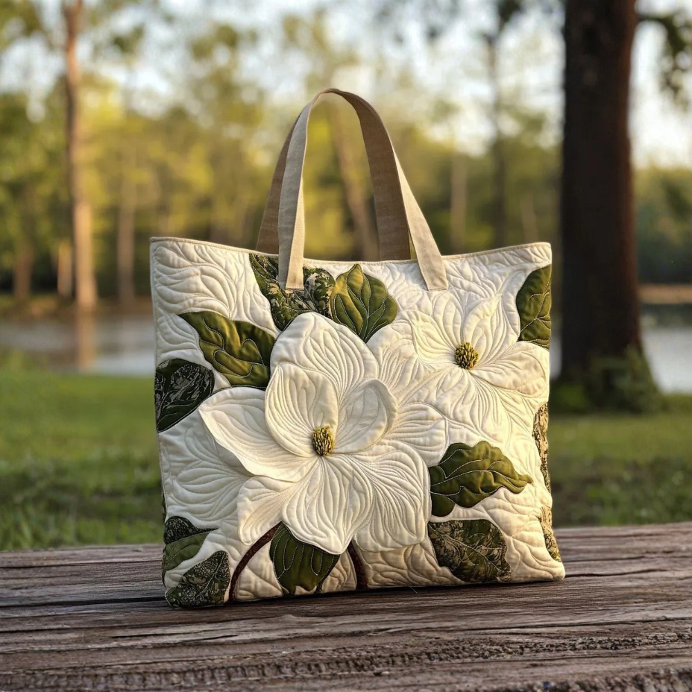 Elegante Bolsa Acolchada con Motivo Floral