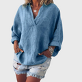 Rikarda - Blusa de Dama Elegante con Escote en V