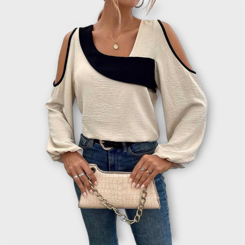 Scarlett - Blusa Colorida con Escote Cuadrado
