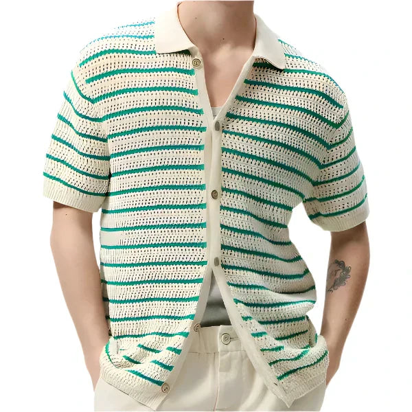 Marbella - Camisa de punto Knop-Up