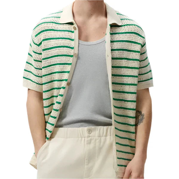 Marbella - Camisa de punto Knop-Up