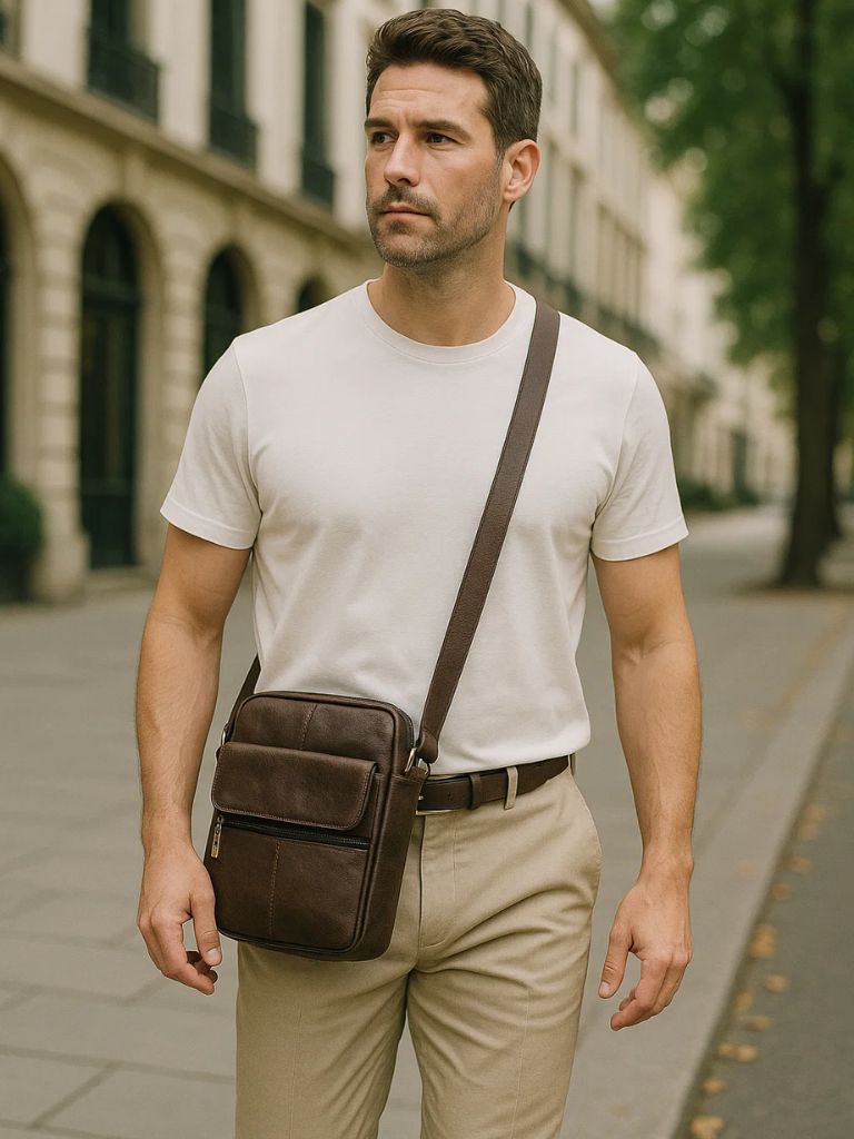 Tobias™ | Bolsa Cruzada de Cuero