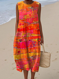 Faye™ Vestido Midi Sunset