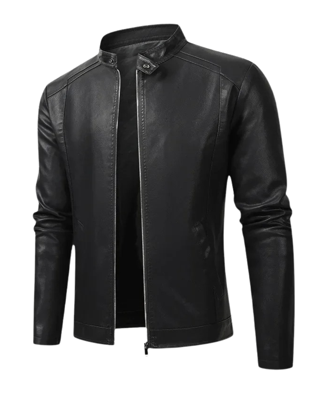 Elegante Chaqueta de Cuero para Hombre