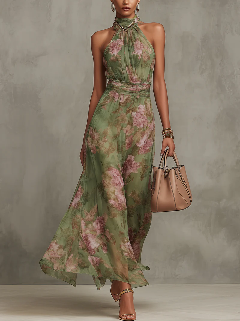Elegante vestido floral de verano