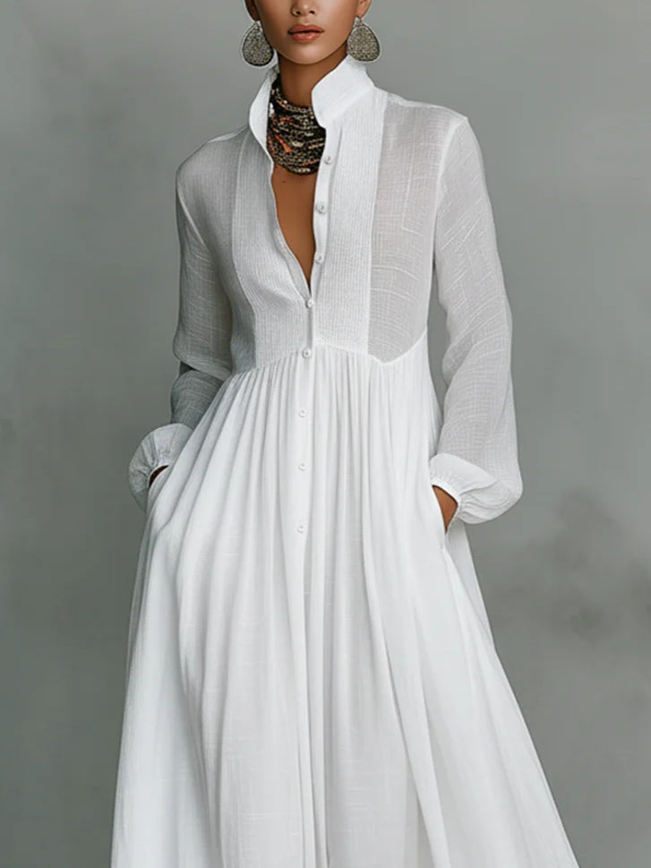 Léonie™ | Vestido maxi minimalista con cuello