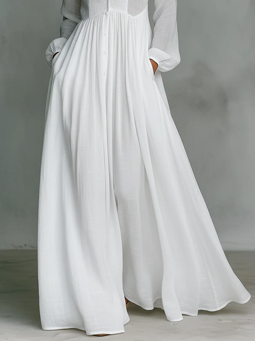 Léonie™ | Vestido maxi minimalista con cuello