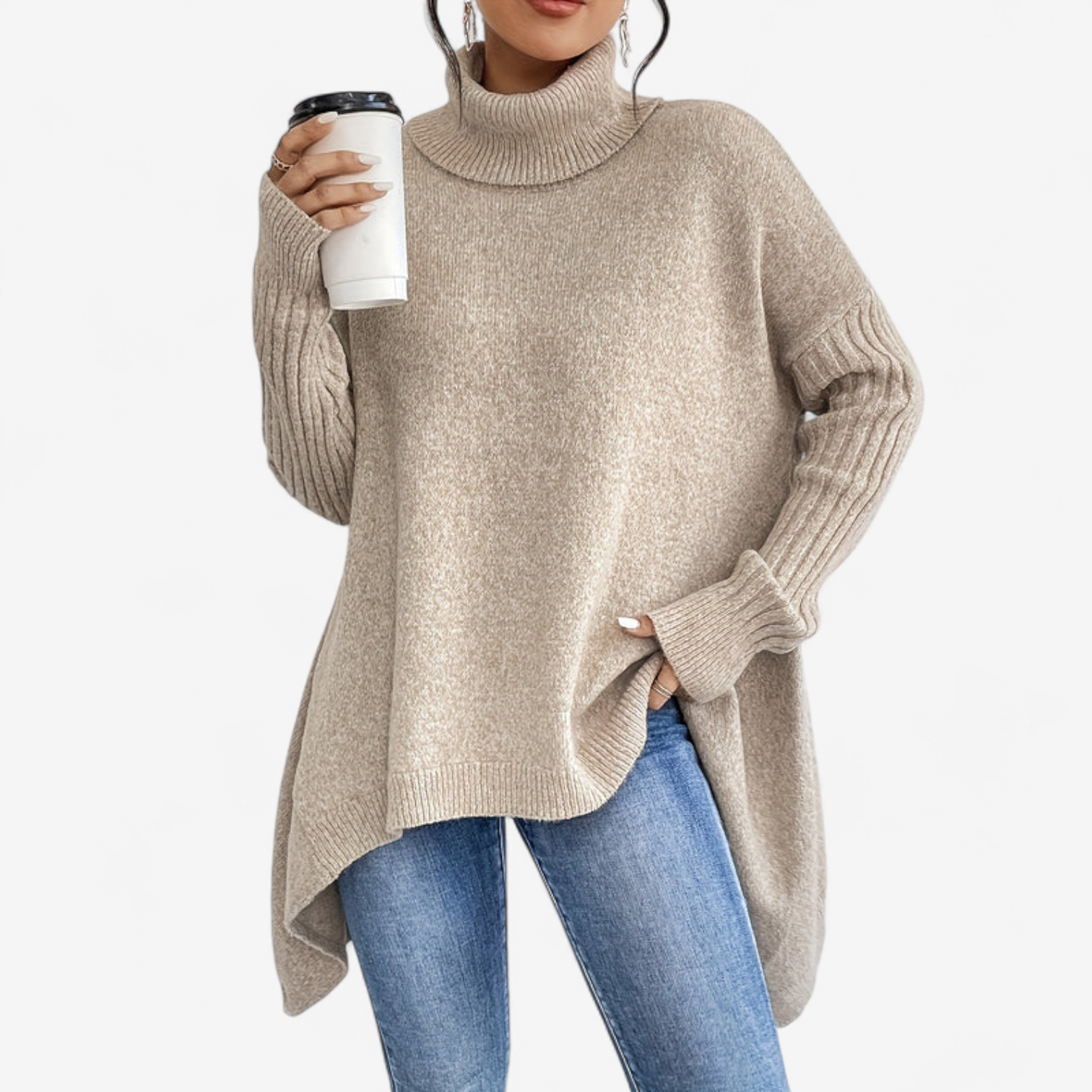 Frédérique™ Suéter Suave con Cuello