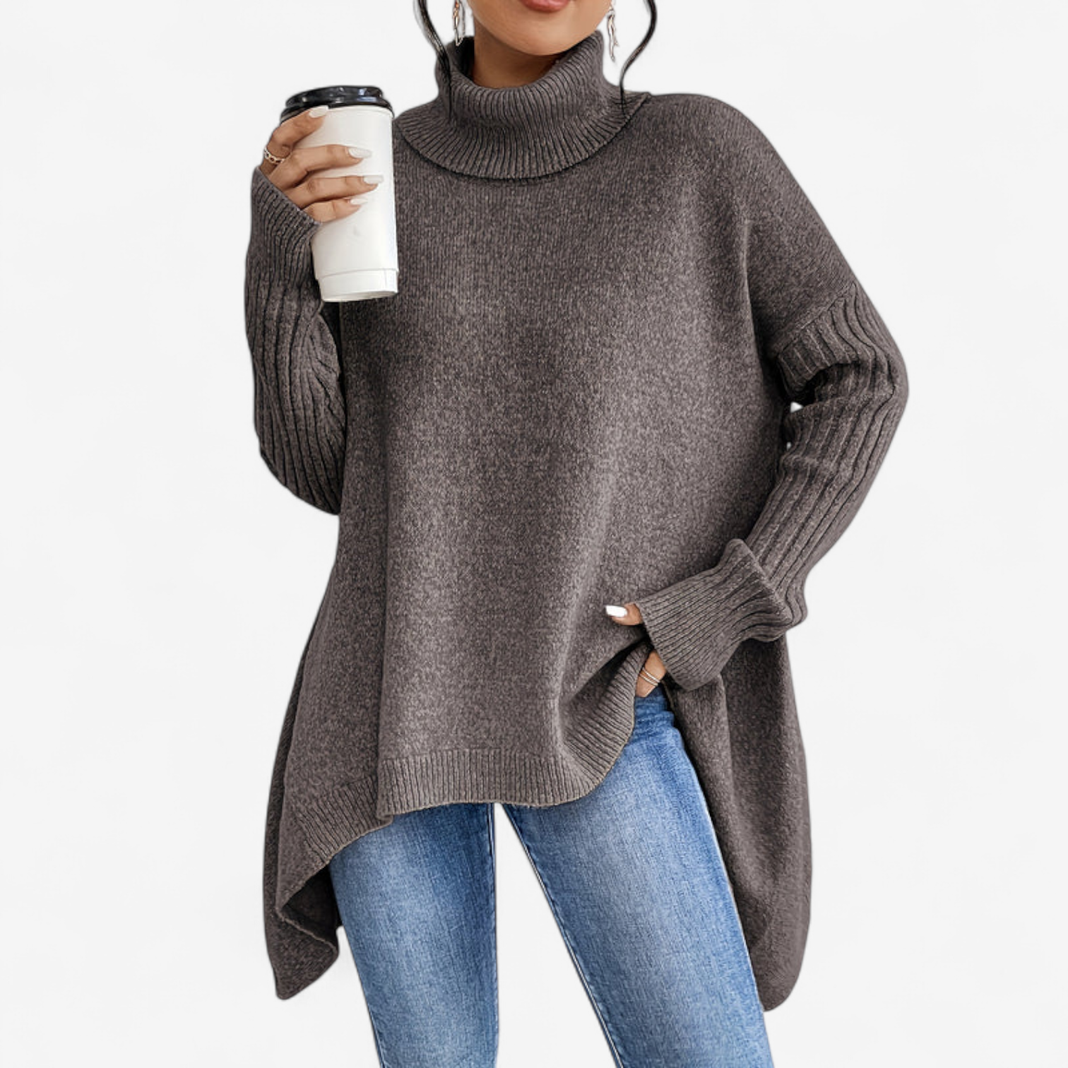 Frédérique™ Suéter Suave con Cuello