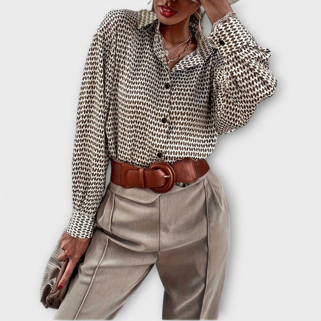 Ashley - Blusa Vintage de Manga Larga