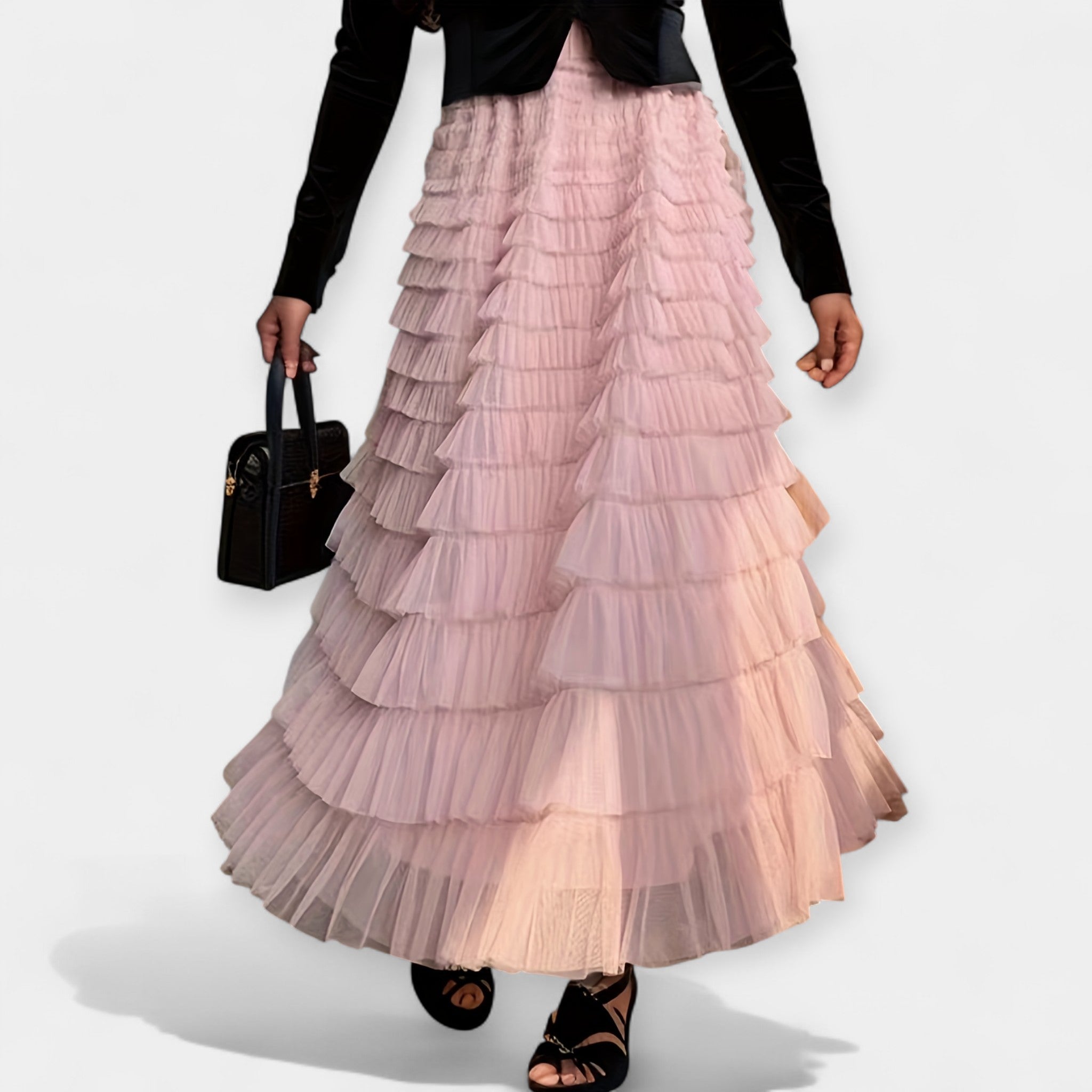 Falda de Tul con Volumen y Elegante