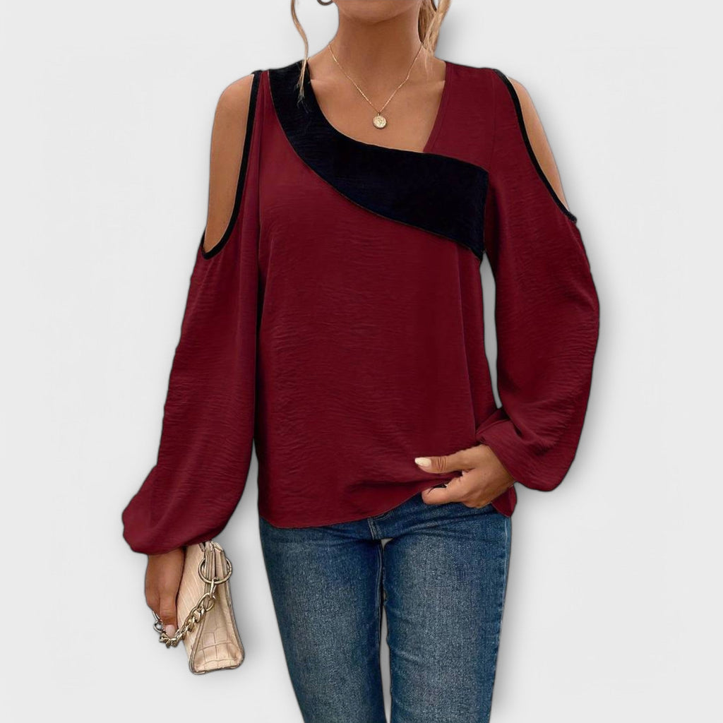 Scarlett - Blusa Colorida con Escote Cuadrado