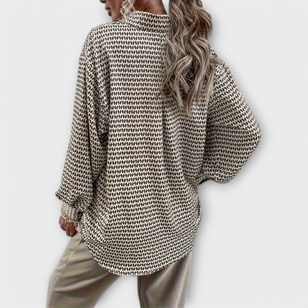 Ashley - Blusa Vintage de Manga Larga