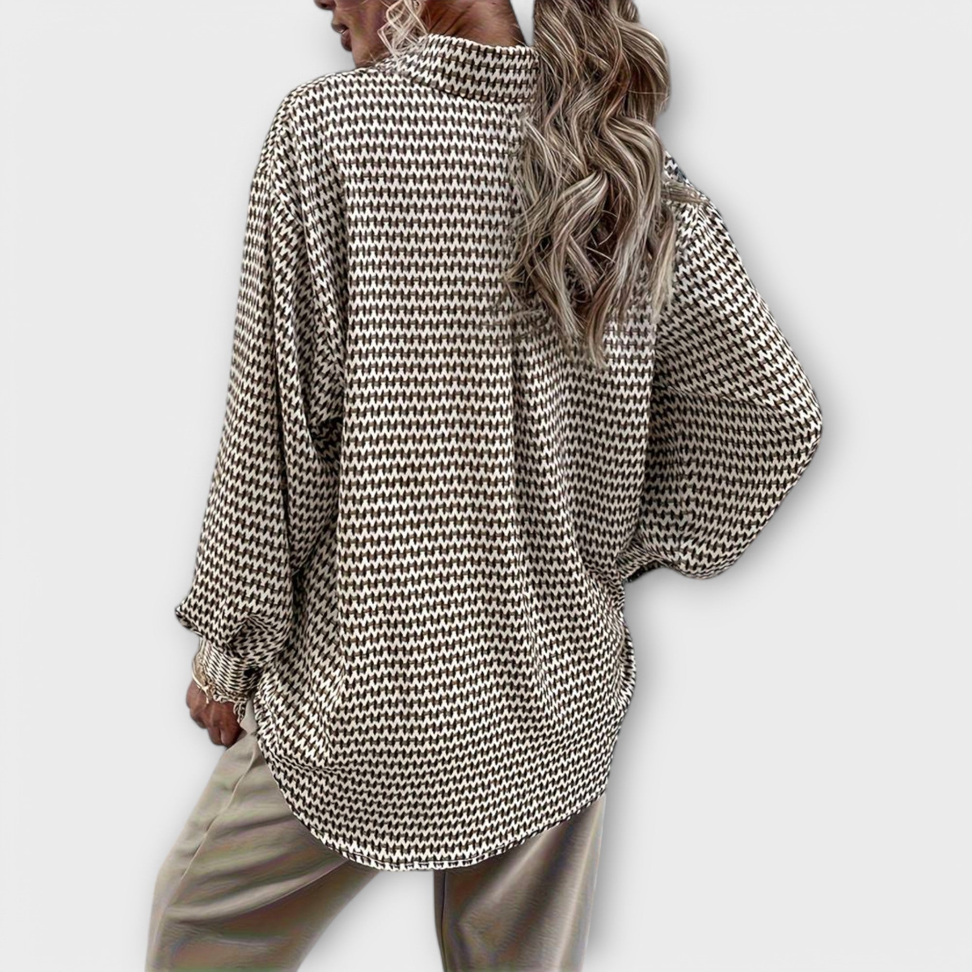 Ashley - Blusa Vintage de Manga Larga