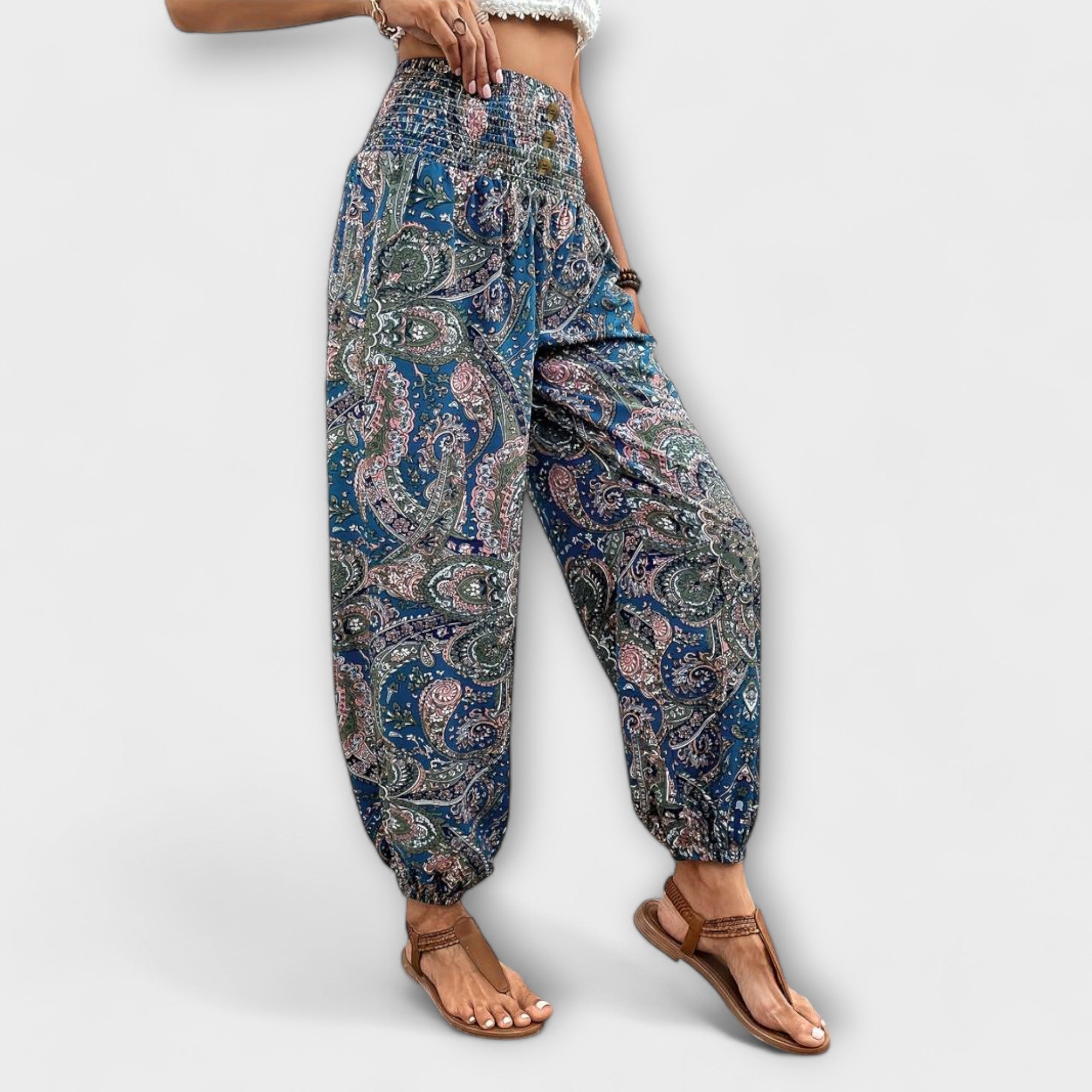 Pantalón con Estampado Étnico