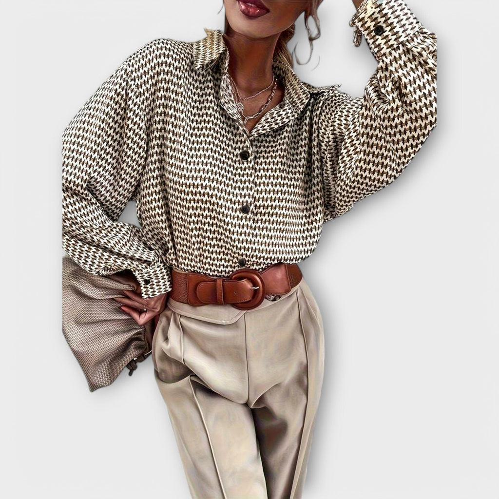 Ashley - Blusa Vintage de Manga Larga