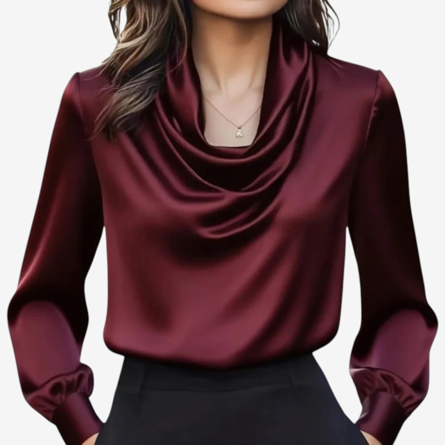 Blusa Katia™ con Cuello Drapado