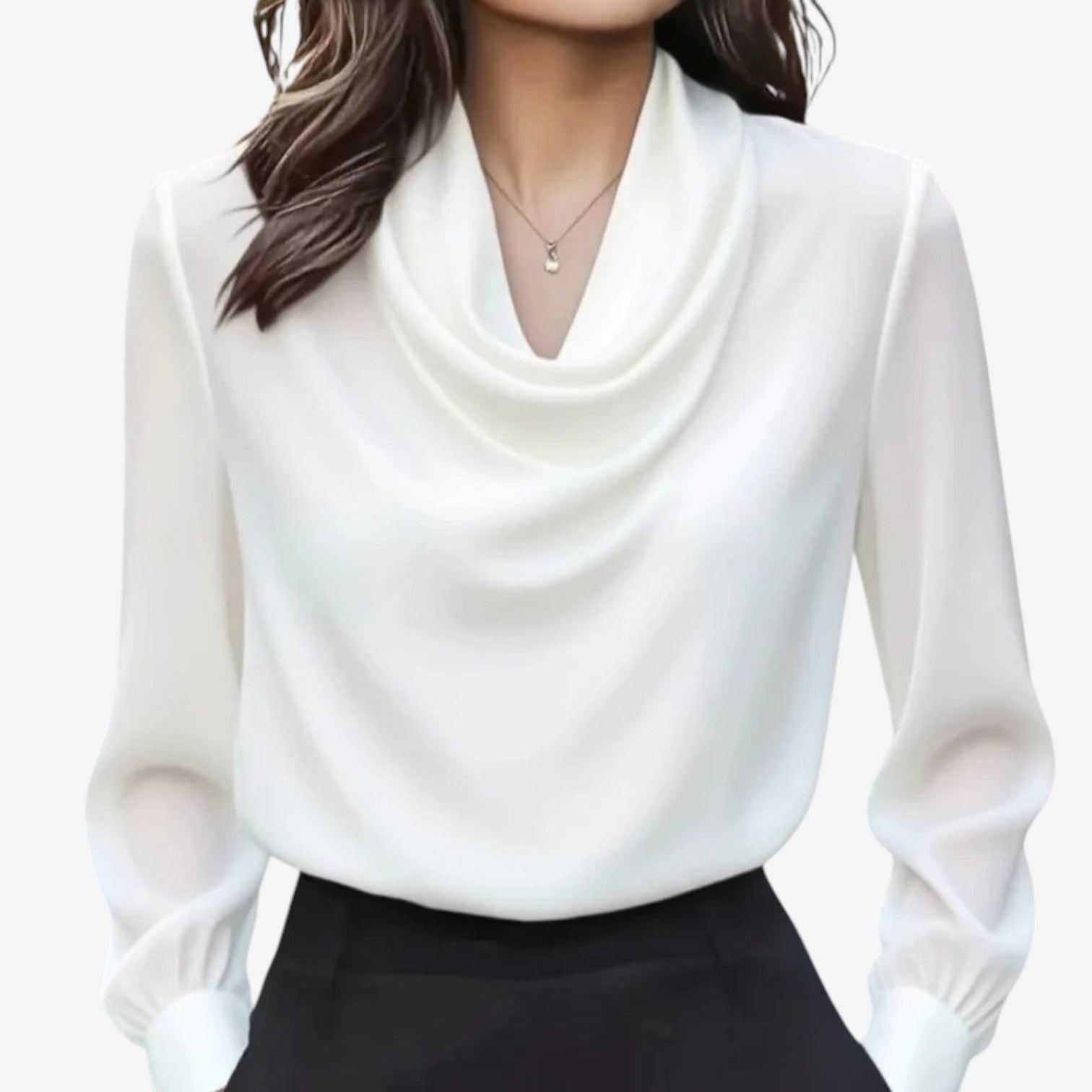 Blusa Katia™ con Cuello Drapado