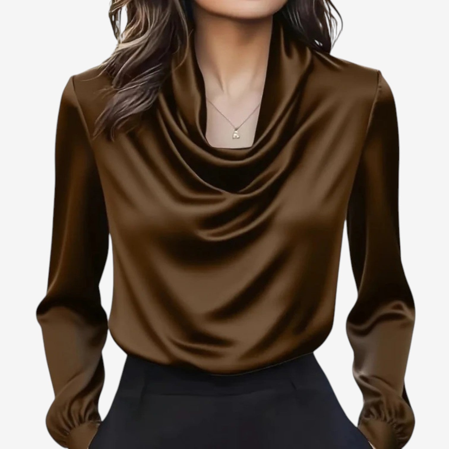 Blusa Katia™ con Cuello Drapado
