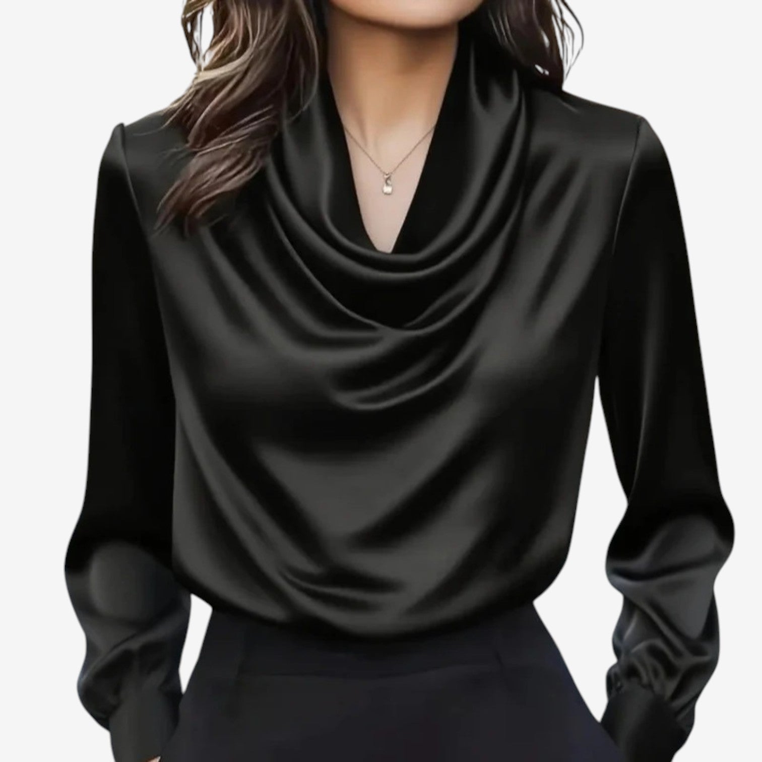 Blusa Katia™ con Cuello Drapado