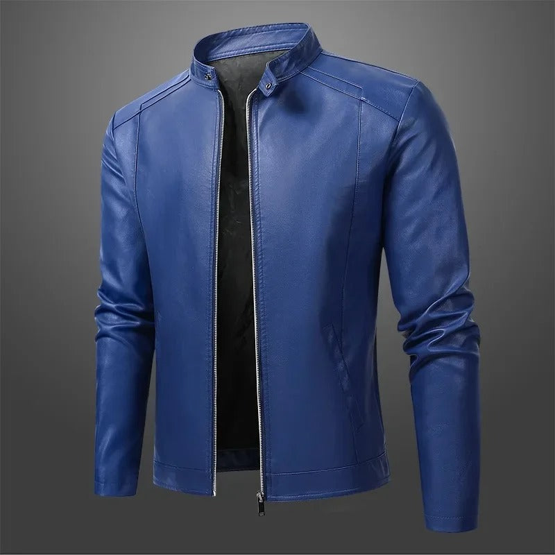 Elegante Chaqueta de Cuero para Hombre