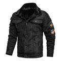 Elegante Chaqueta de Cuero de Forro Polar Cálido