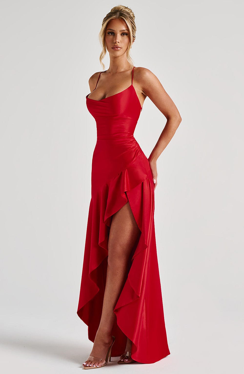 Vestido Maxi con Volantes