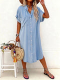 Karen | Camisa vestido de denim ligero