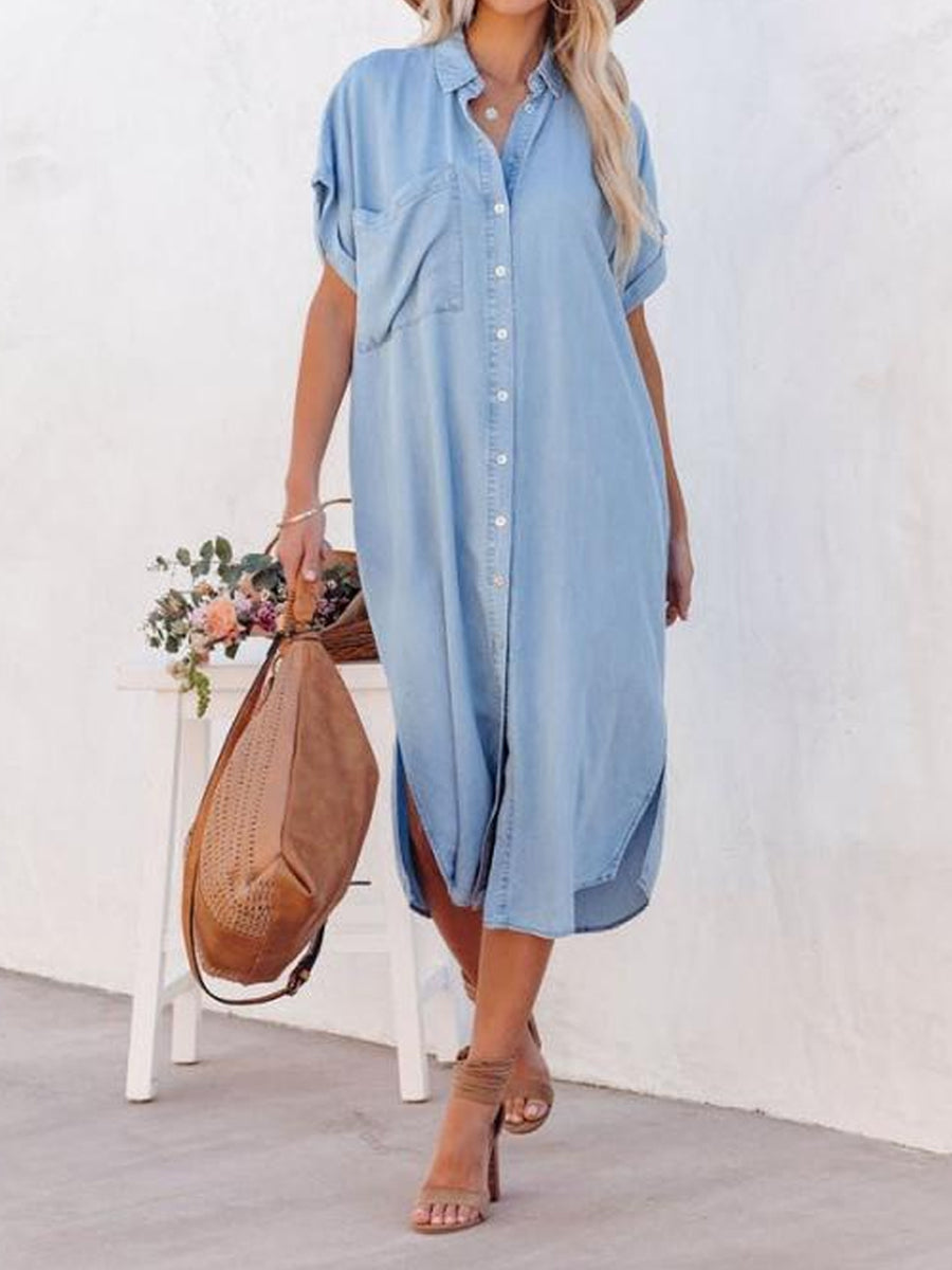 Karen | Camisa vestido de denim ligero